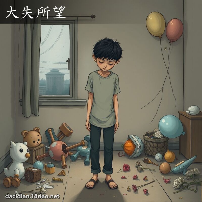 大失所望 - 国语大辞典配图