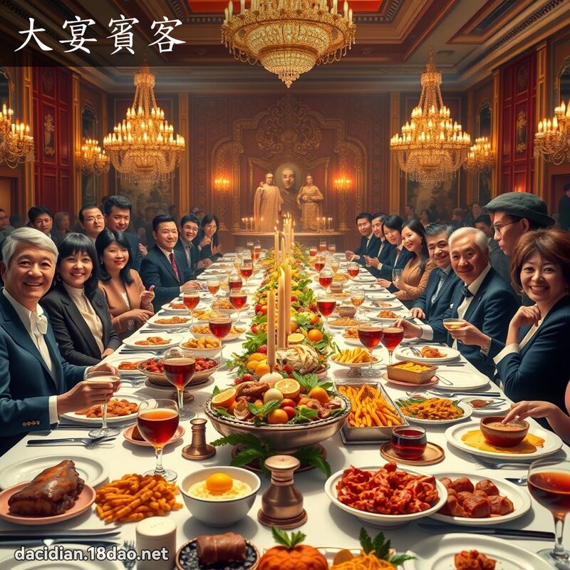 大宴賓客 - 國語大辭典配圖