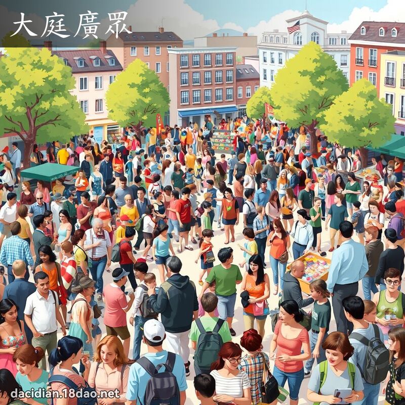 大庭广眾 - 国语大辞典配图