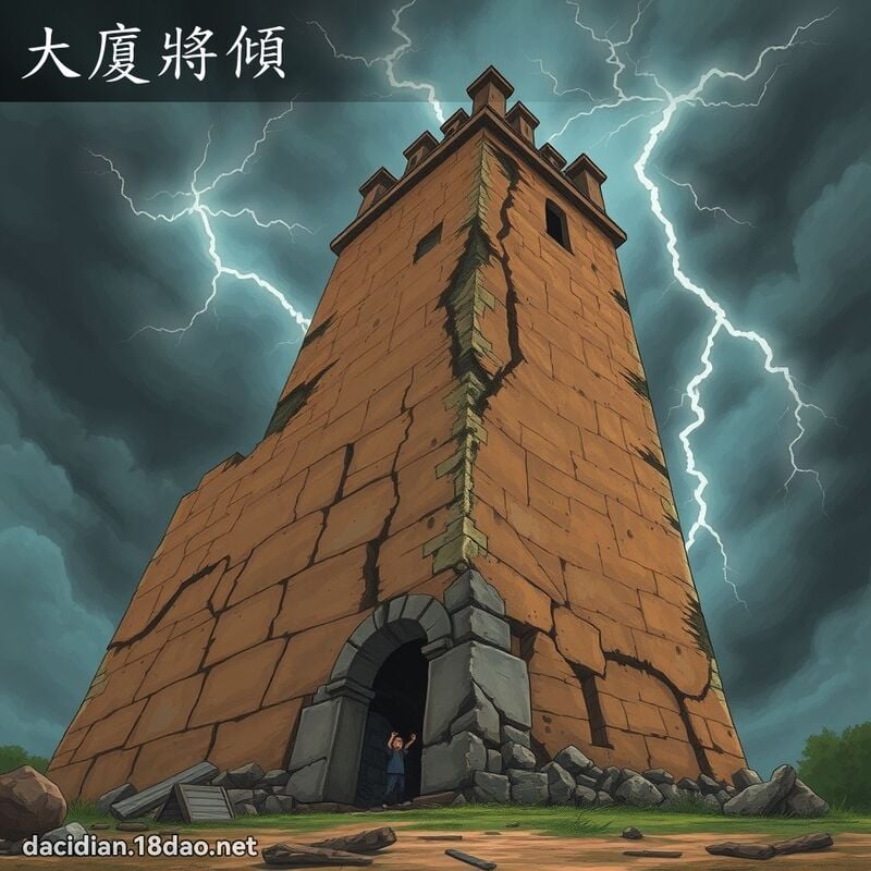 大厦將倾 - 国语大辞典配图
