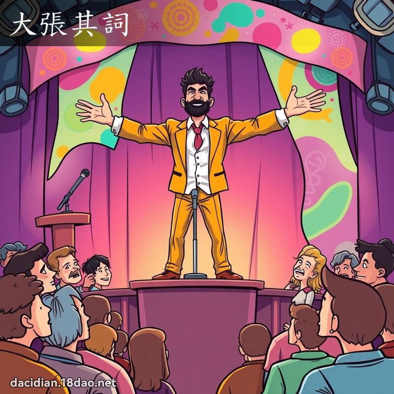 大张其词 - 国语大辞典配图