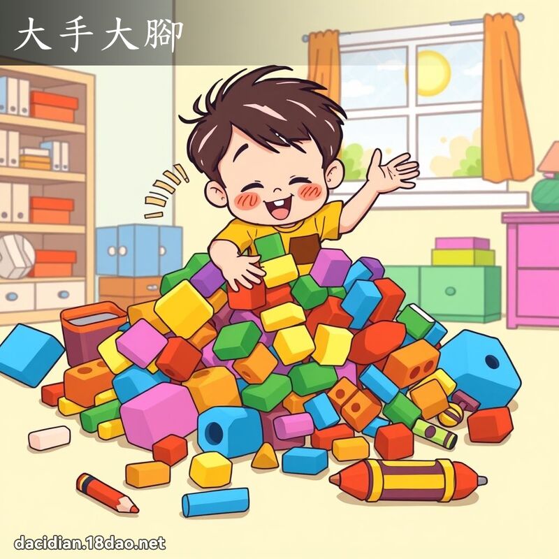 大手大脚 - 国语大辞典配图