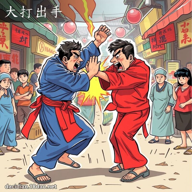 大打出手 - 國語大辭典配圖