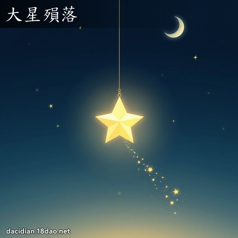 大星殞落 - 国语大辞典配图