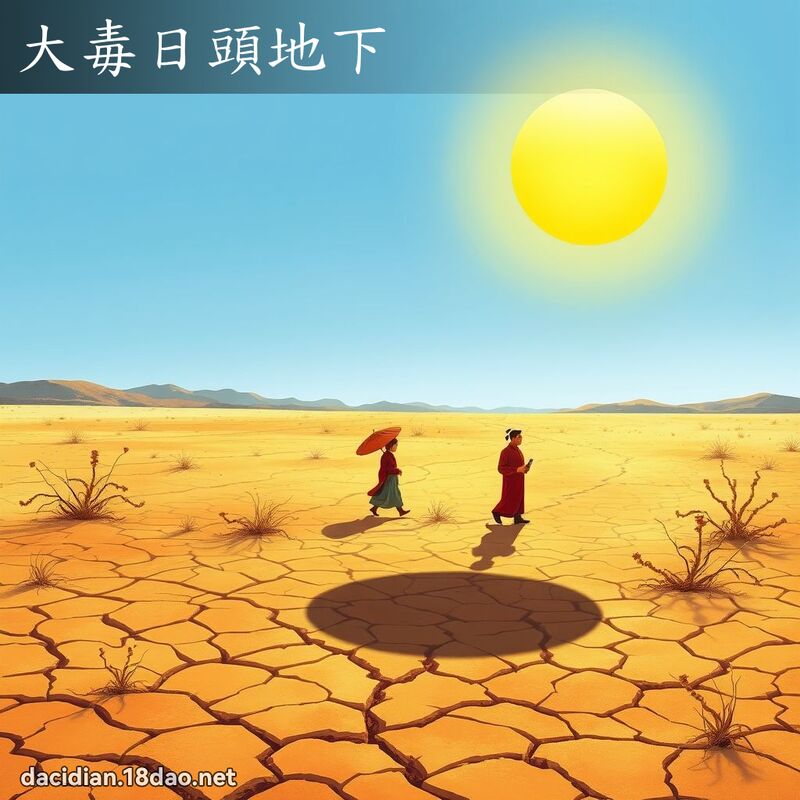 大毒日头地下 - 国语大辞典配图