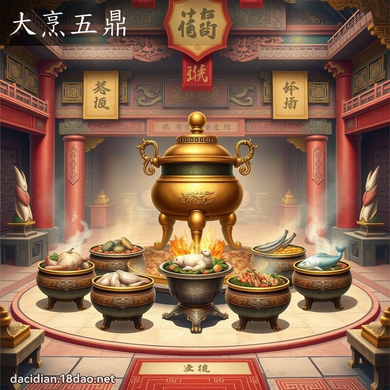 大烹五鼎 - 國語大辭典配圖