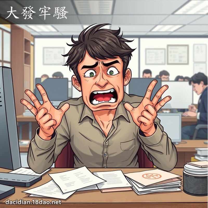 大發牢騷 - 國語大辭典配圖