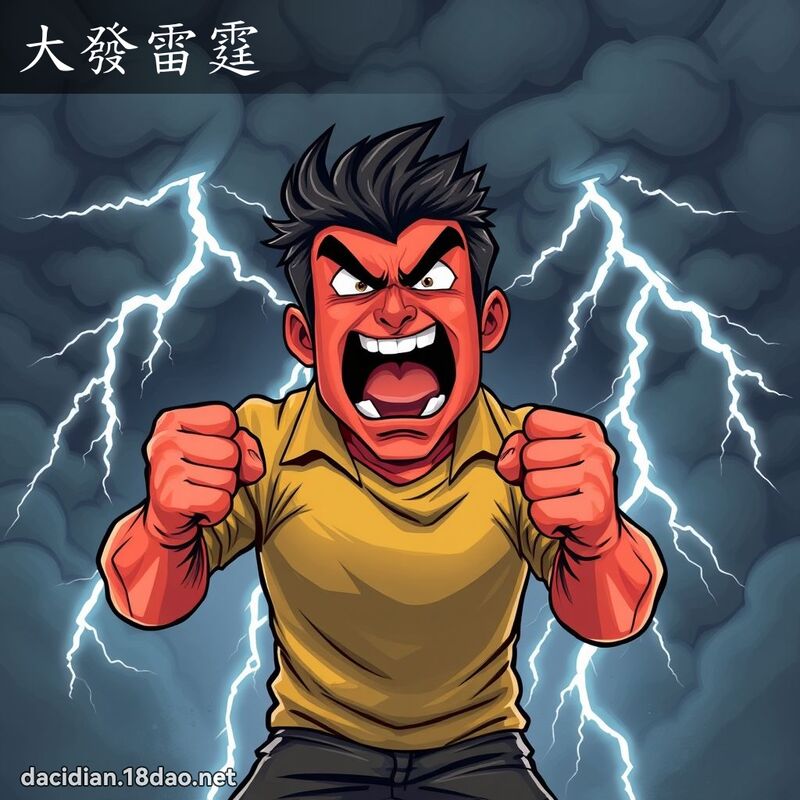 大發雷霆 - 國語大辭典配圖