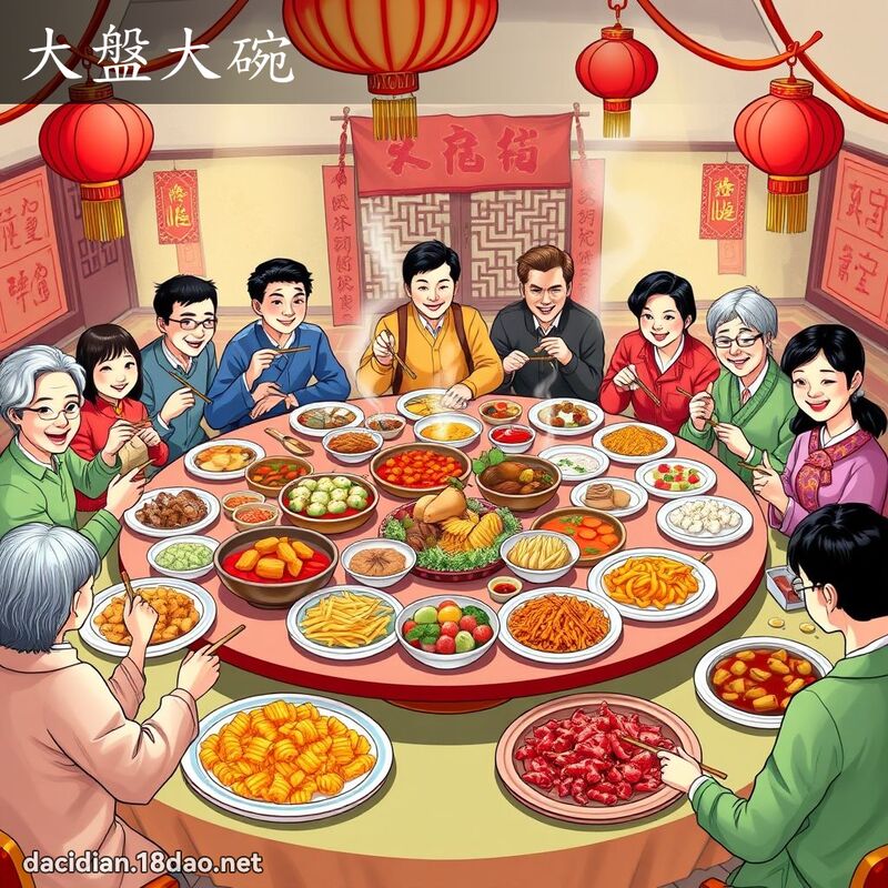 大盤大碗 - 國語大辭典配圖