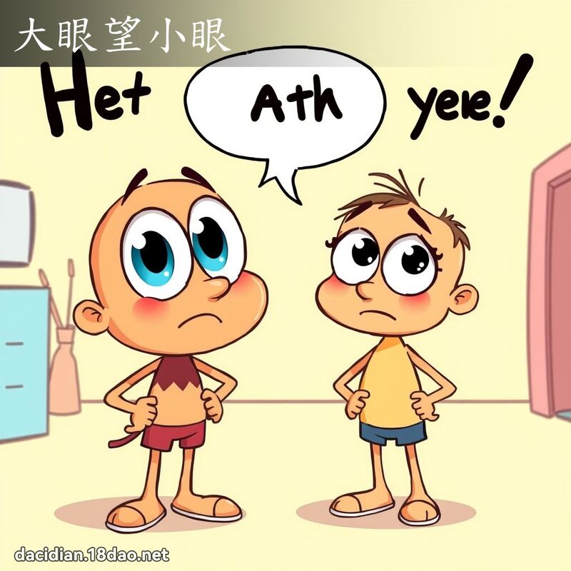 大眼望小眼 - 國語大辭典配圖