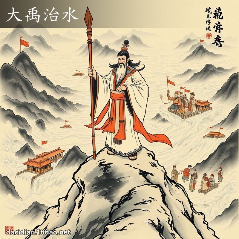 大禹治水 - 国语大辞典配图