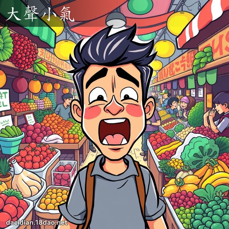 大聲小氣 - 國語大辭典配圖