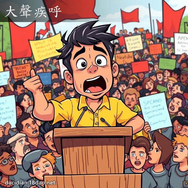 大聲疾呼 - 國語大辭典配圖