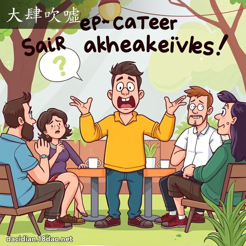大肆吹噓 - 國語大辭典配圖