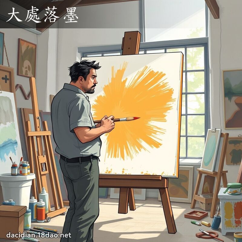 大處落墨 - 國語大辭典配圖