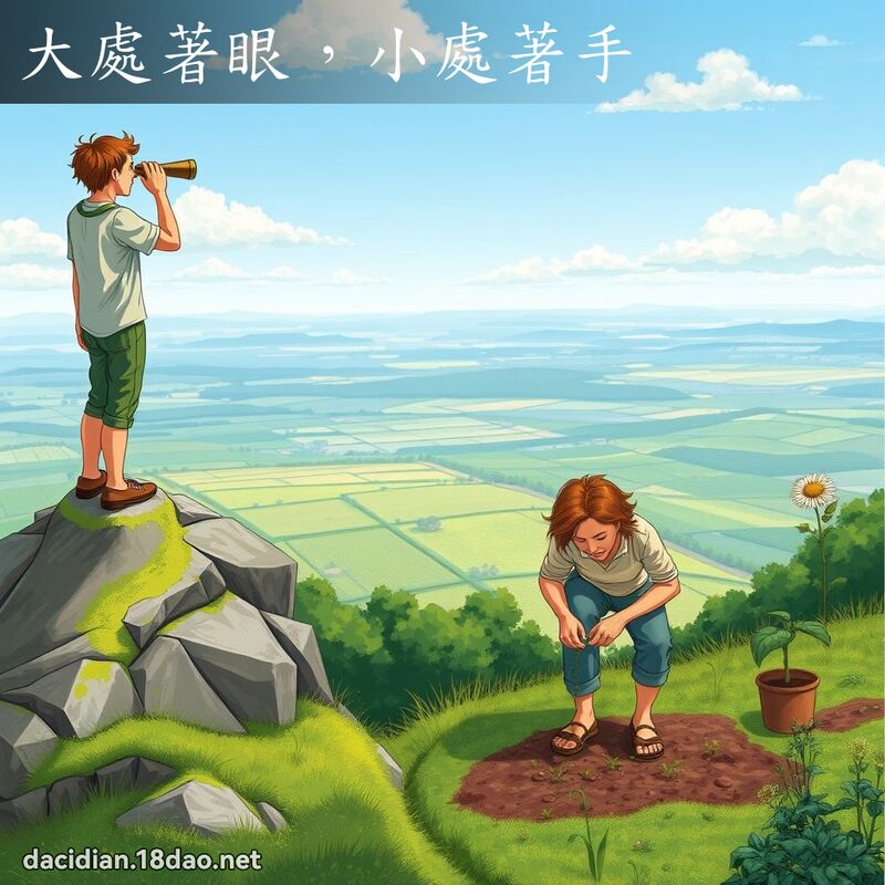 大处著眼，小处著手 - 国语大辞典配图