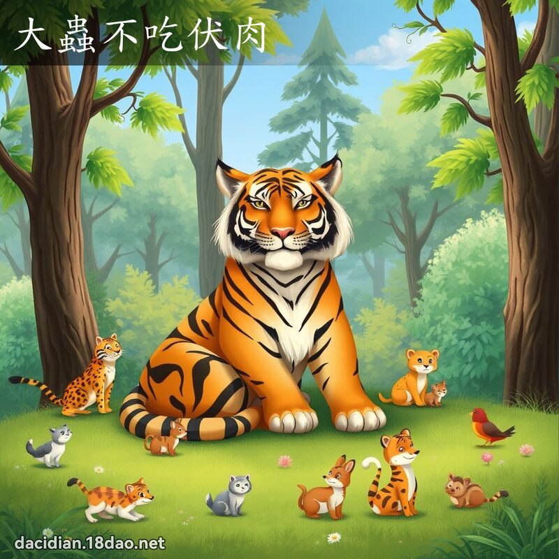 大虫不吃伏肉 - 国语大辞典配图