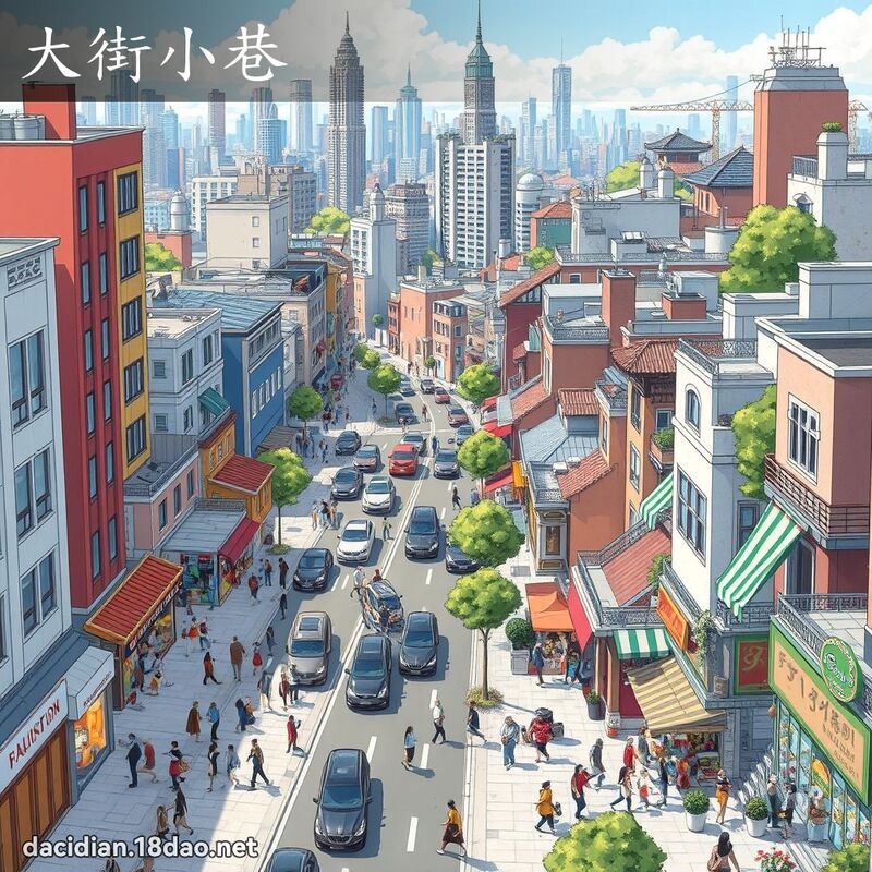 大街小巷 - 國語大辭典配圖