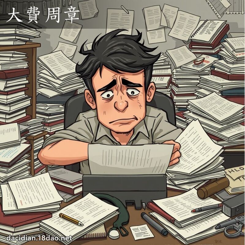 大費周章 - 國語大辭典配圖