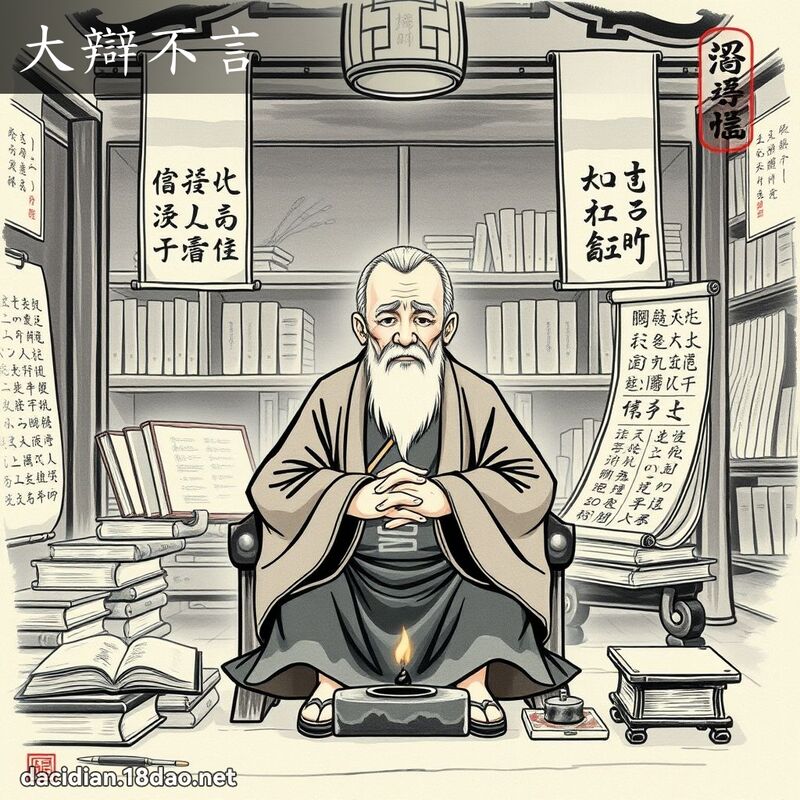 大辯不言 - 國語大辭典配圖