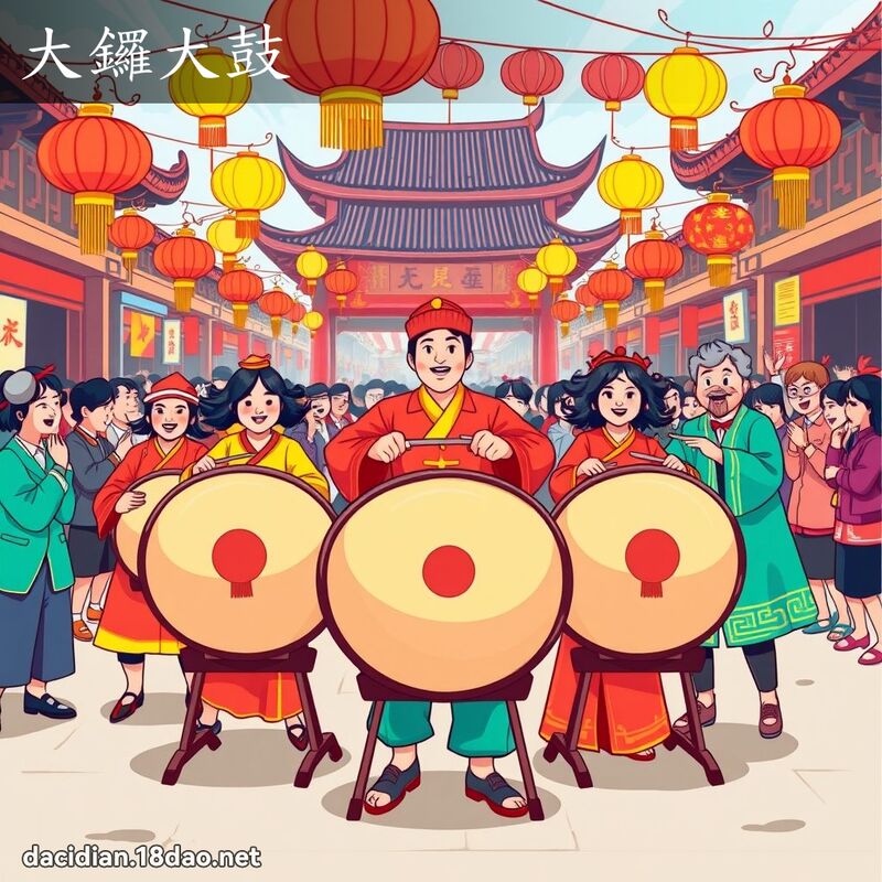 大鑼大鼓 - 國語大辭典配圖