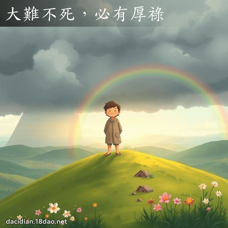 大难不死，必有厚禄 - 国语大辞典配图