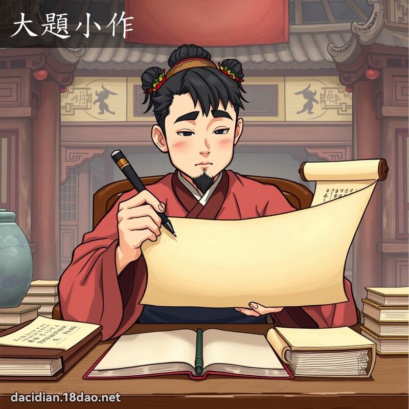大題小作 - 國語大辭典配圖