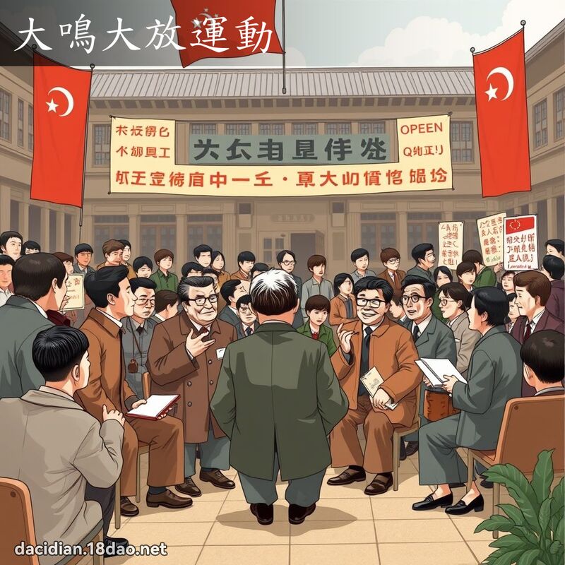 大鳴大放運動 - 國語大辭典配圖