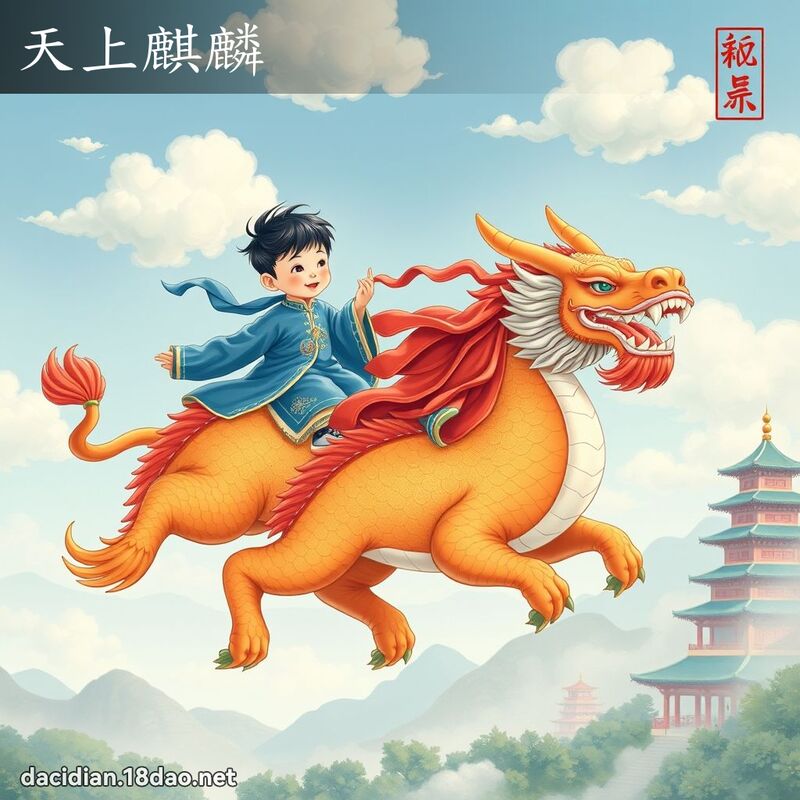 天上麒麟 - 国语大辞典配图