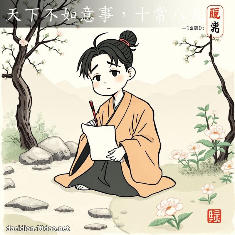 天下不如意事，十常八九 - 国语大辞典配图