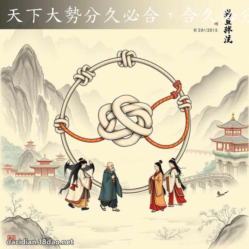 天下大势分久必合，合久必分 - 国语大辞典配图