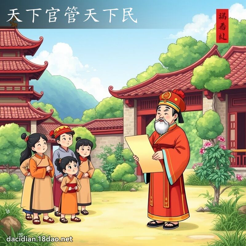 天下官管天下民 - 国语大辞典配图