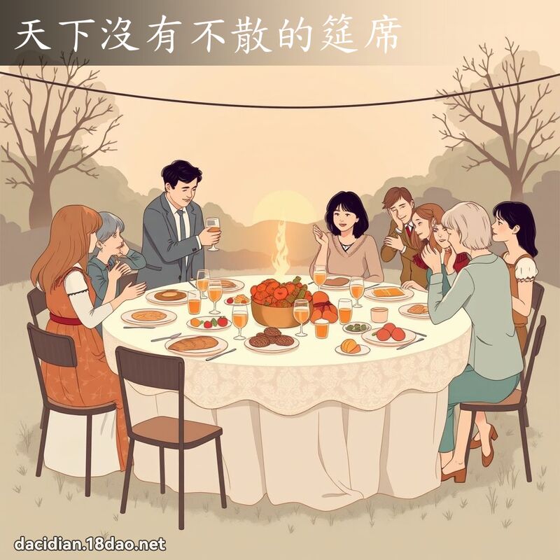 天下沒有不散的筵席 - 國語大辭典配圖