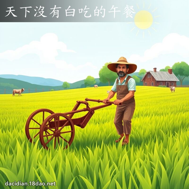 天下沒有白吃的午餐 - 國語大辭典配圖