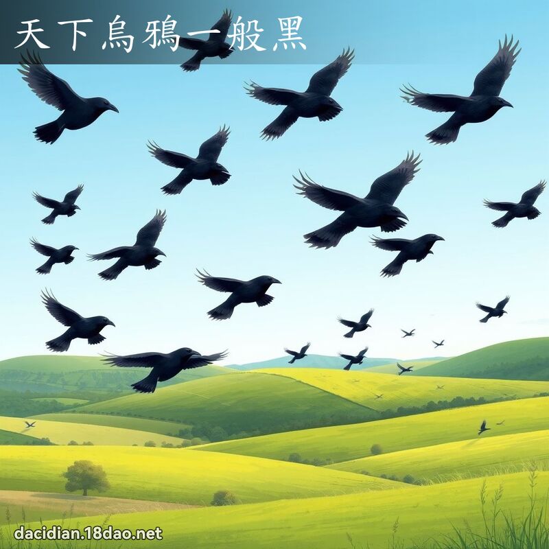 天下烏鴉一般黑 - 國語大辭典配圖