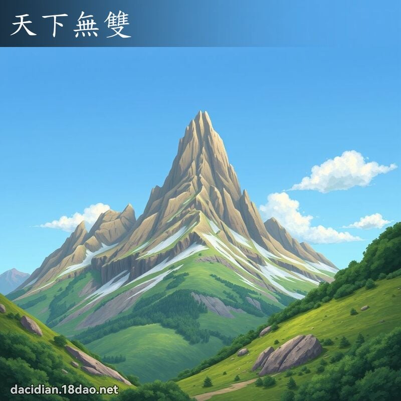 天下無雙 - 國語大辭典配圖