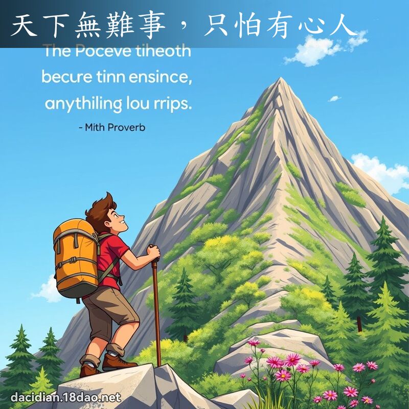 天下無難事，只怕有心人 - 國語大辭典配圖