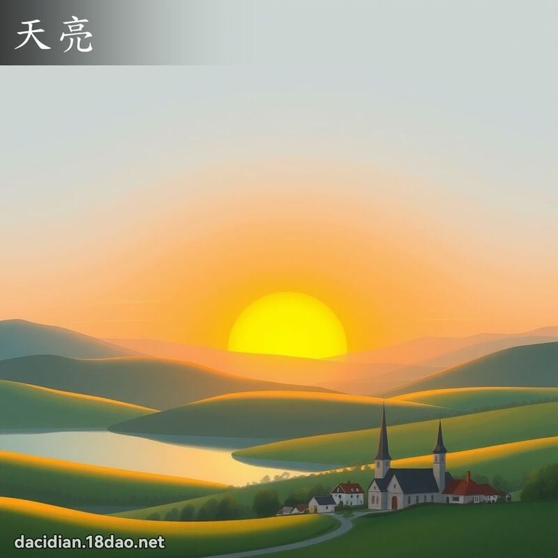 天亮 - 國語大辭典配圖
