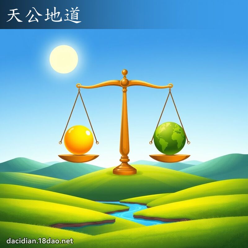 天公地道 - 國語大辭典配圖