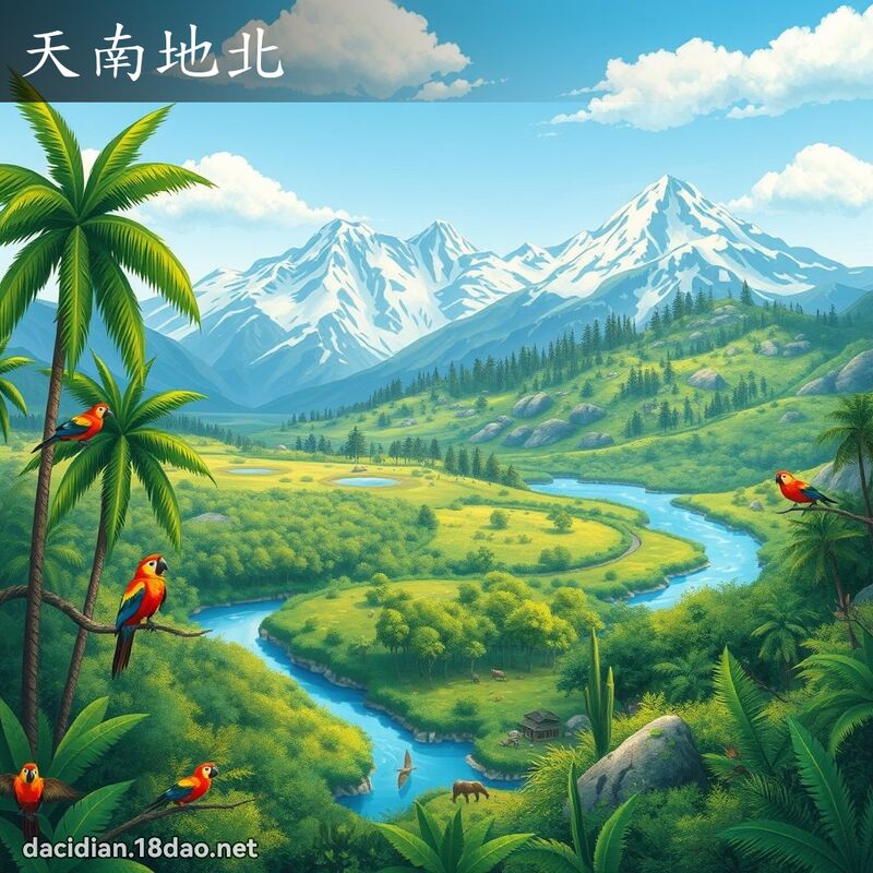 天南地北 - 国语大辞典配图