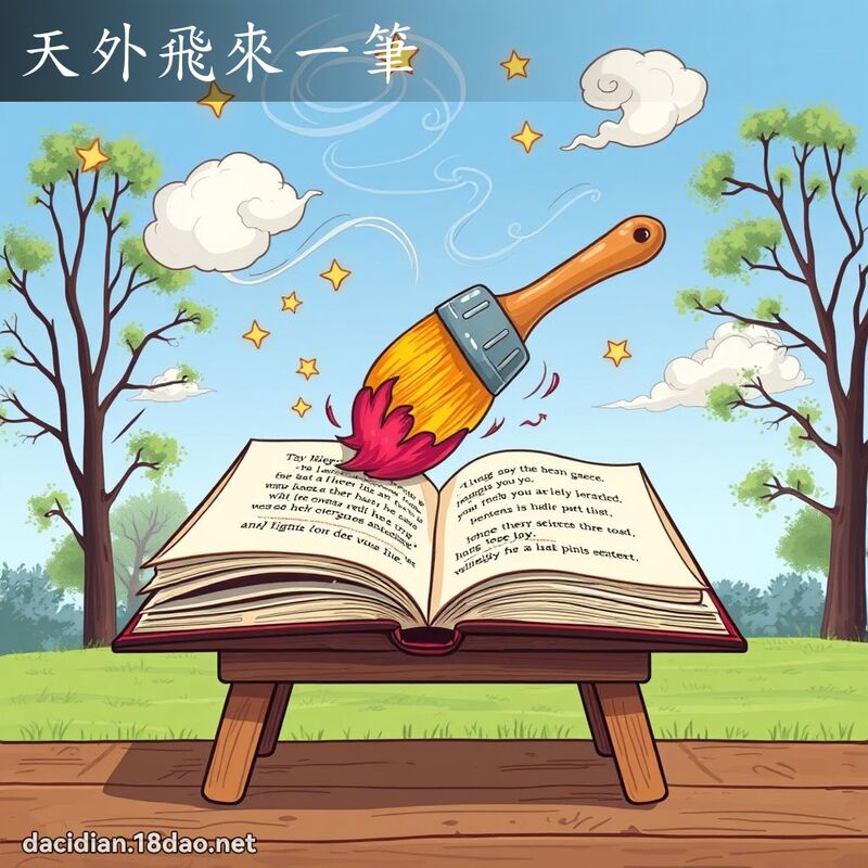 天外飞来一笔 - 国语大辞典配图