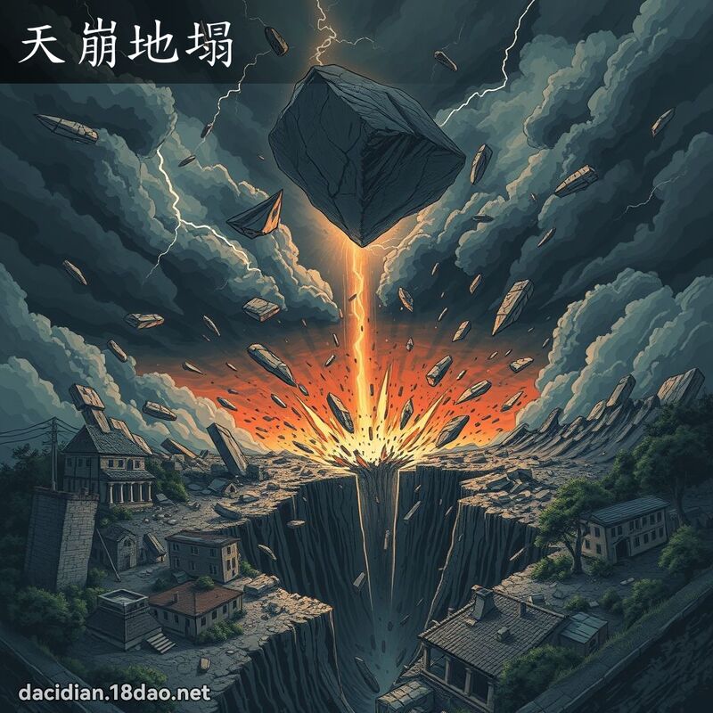 天崩地塌 - 国语大辞典配图