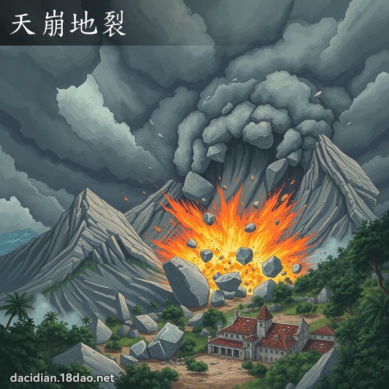 天崩地裂 - 國語大辭典配圖