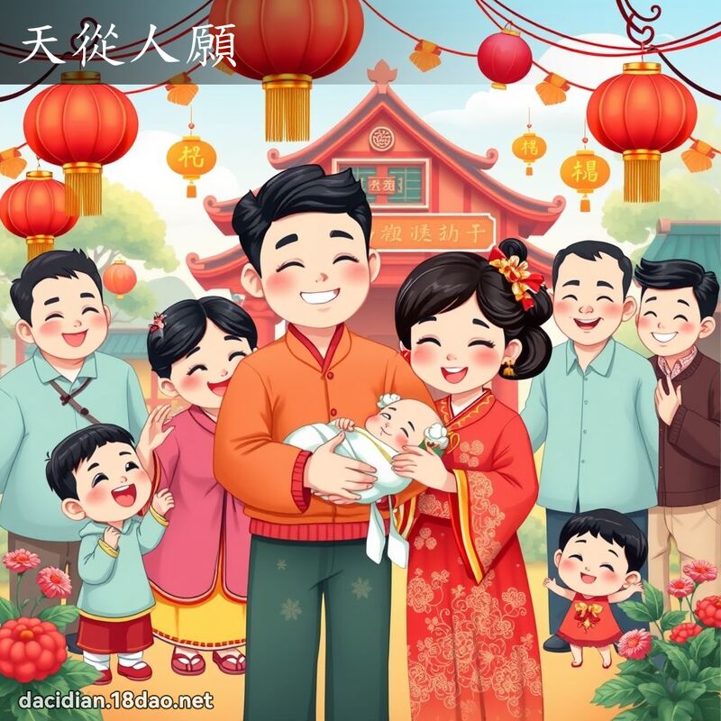 天从人愿 - 国语大辞典配图