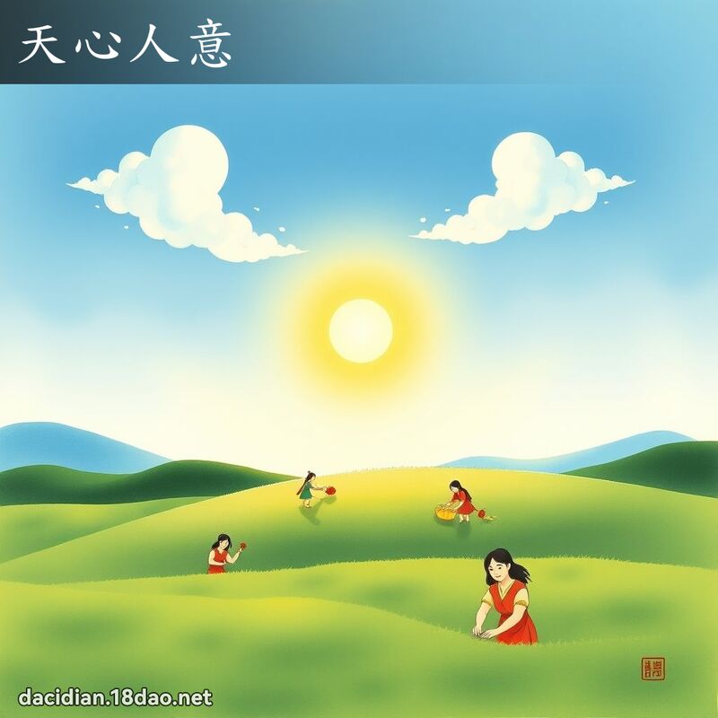天心人意 - 国语大辞典配图
