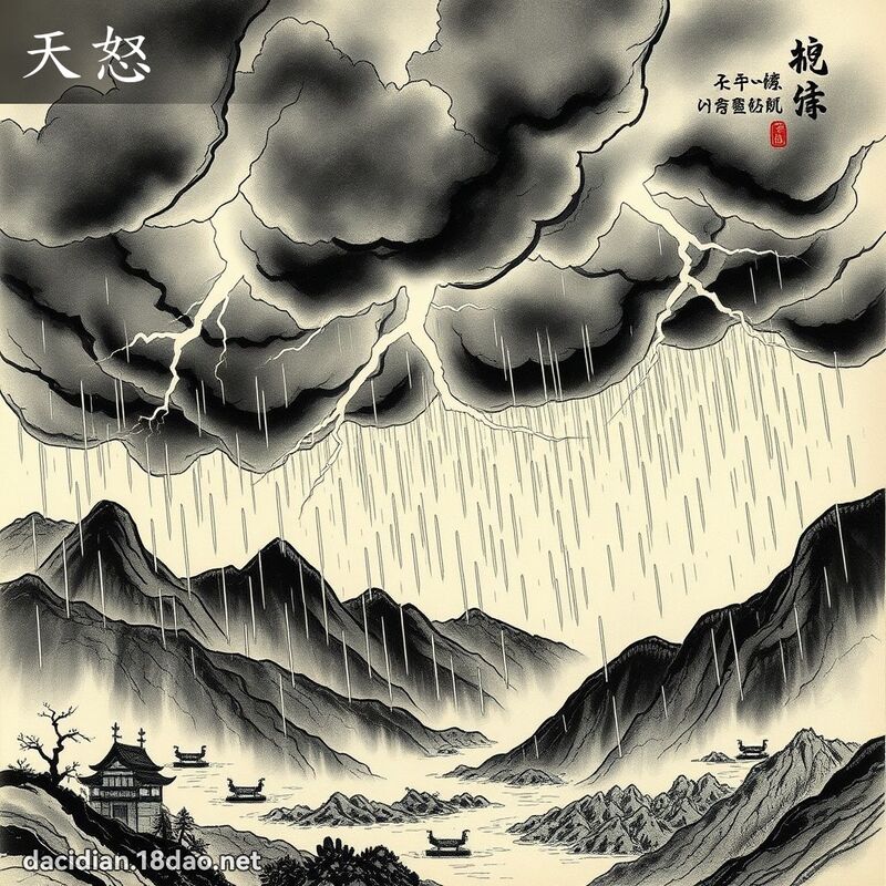 天怒 - 國語大辭典配圖