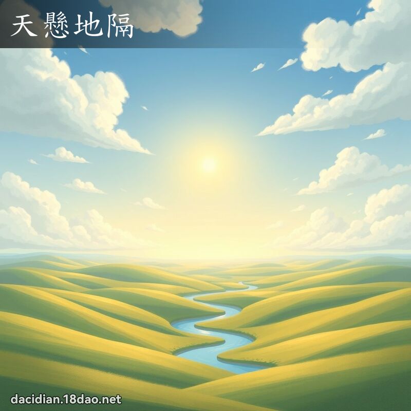 天懸地隔 - 國語大辭典配圖