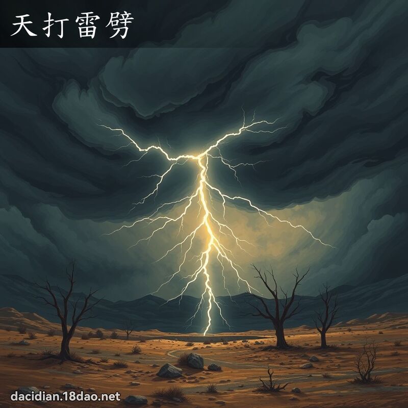 天打雷劈 - 国语大辞典配图