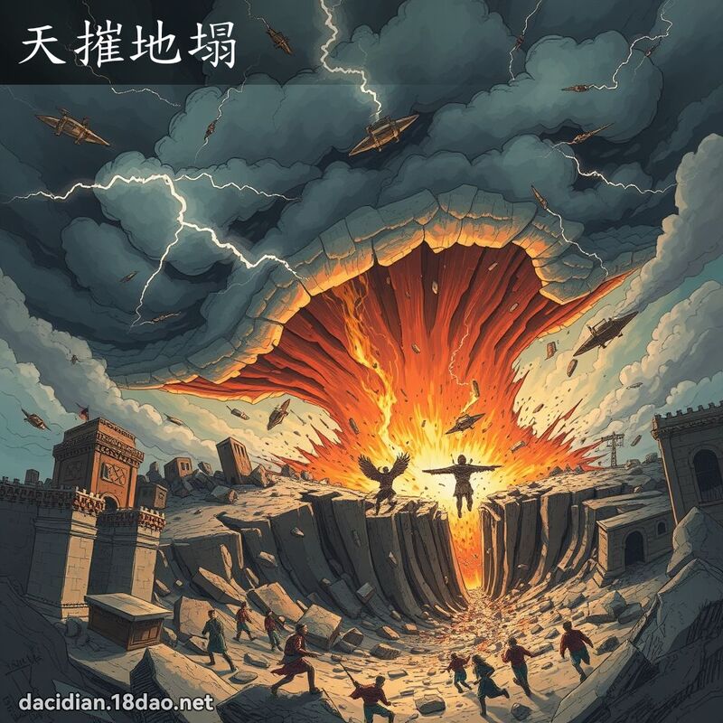 天摧地塌 - 國語大辭典配圖