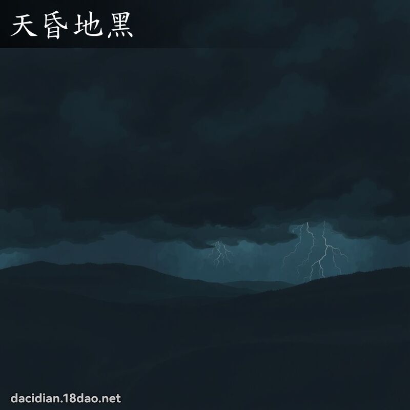 天昏地黑 - 國語大辭典配圖